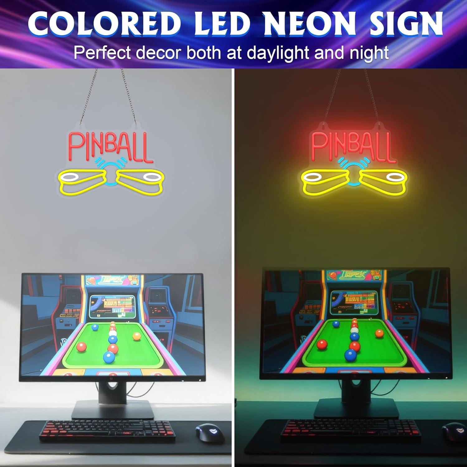 Неоновая вывеска для пинбола,  – обзор и цена Arcade Games & Vending Llc Photos